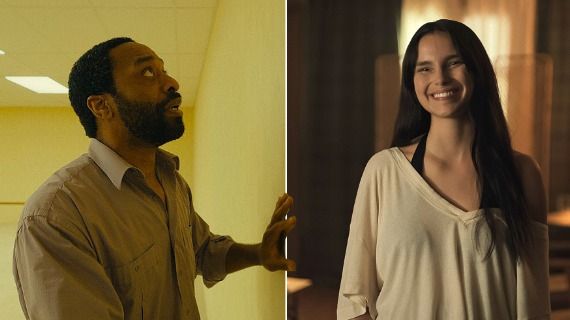 Two side-by-side stills from Backrooms and Obsession